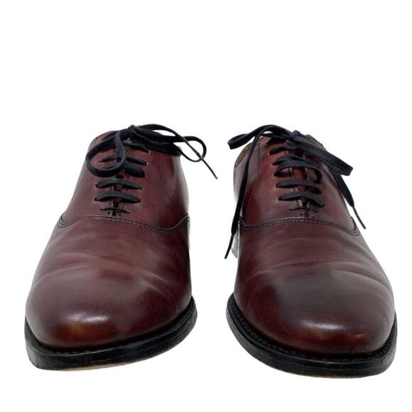 Allen Edmonds Oxford Dress Shoes Men\'s 10 D Burgundy Leather USA Cap Toe Lace Up main image 8